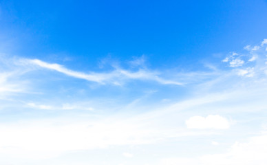 Obraz premium World Environment Day concept: white fluffy clouds in the blue sky