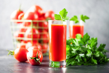Tomato juice with parsley