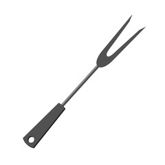 Barbecue fork isolated on white background, vector illustration