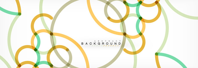 Curly lines abstract background, color overlapping linear texture