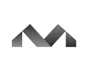 M letter logo icon template 3