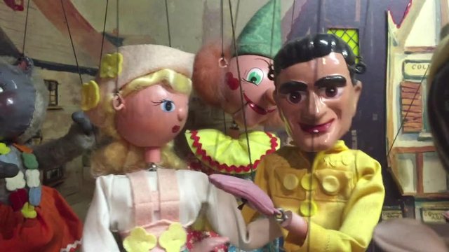 Vintage Marionettes Dancing 
