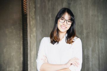 Fototapeta premium Lovely Asian young lady portriat - happy woman day lifestyle concept