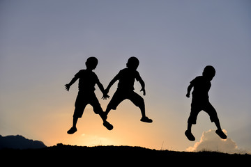 Fototapeta na wymiar energetic children, positive and healthy generations