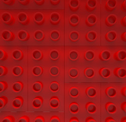 3d texture red cylinder block on the wall