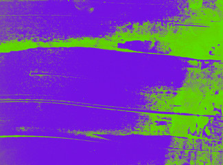 ultra violet and green paint abstract background texture with grunge brush strokes