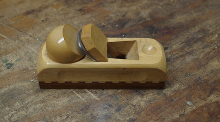 Traditional wooden block plane from Germany used in woodworking and cabinetmaking