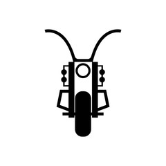 Unique and antique motorbike icon in trendy flat style isolated on white background - vector