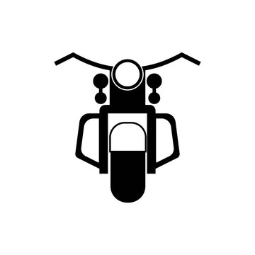 Nice motorbike icon.  chopper black illustration - vector