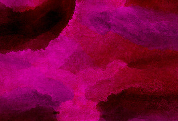 Grunge abstract cosmic red and pink watercolor background. Magenta shades neon glow lights water color painted illustration. Abstract paper textured retro aquarelle canvas for modern creative design. © KatMoy