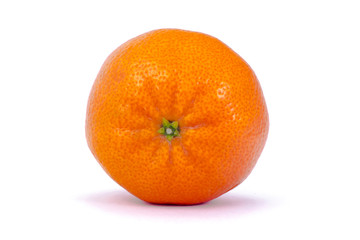 tangerine, whole on a white background. isolated. macro mode.