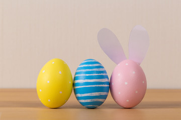 Colorful easter eggs. Background with easter eggs.