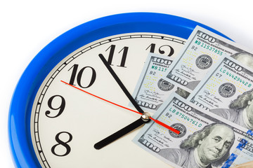 Obraz na płótnie Canvas Clock and money - business concept