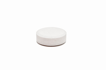 white pill isolate on white background