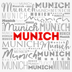 Munich wallpaper word cloud, travel concept background