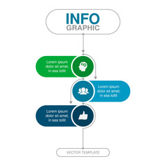 Vector infographic template for vertical diagram, graph, presentation, chart, business concept with 3 options.