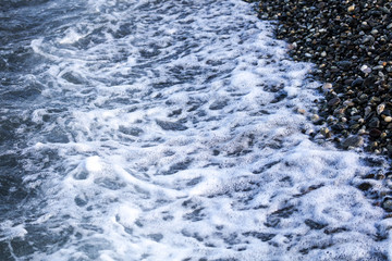 Stone seashore as abstract background