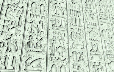 hieroglyphics on the wall