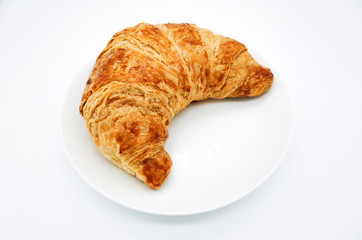 Bakery Croissant against a white background.
