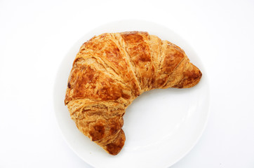 Bakery Croissant against a white background.