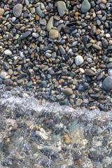 Stone seashore as abstract background