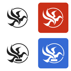 Abstract silhouette of gas icon.