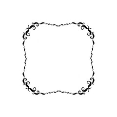 vintage decorative frame. hand-drawn vector illustration on white background