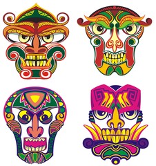 Ethnic masks or tribal masks