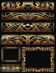 Set of Art deco borders and frames.