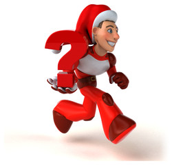 Fun Super Santa Claus - 3D Illustration