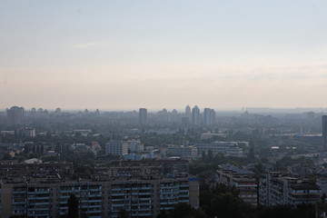 Ukraine Kiyv Kiev city view on the center of the city and Babyn Yar