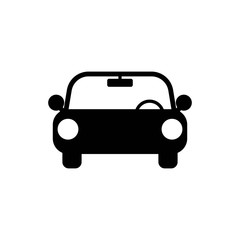 Car monochrome icon - vector
