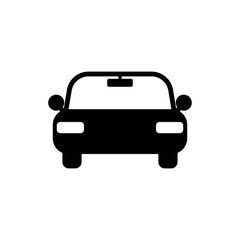 Car monochrome icon - vector