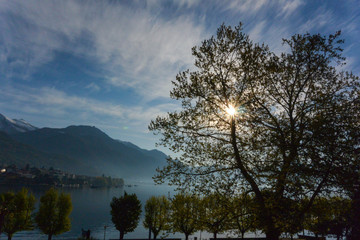 Fototapeta na wymiar Lake Maggiore in Switzerlang