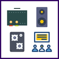 hall icon. speaker and lecture vector icons in hall set. Use this illustration for hall works.