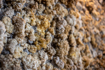 natural new stone stalagmite in cave