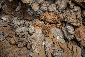 natural new stone stalagmite in cave