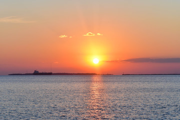 sunset at the sea