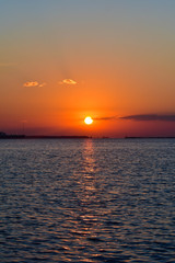 sunset over sea