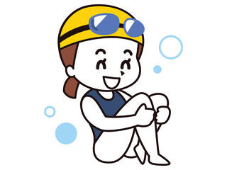 水泳選手の女性