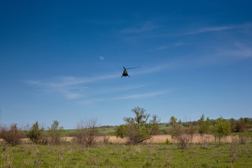  Landscape with Military Helicopter