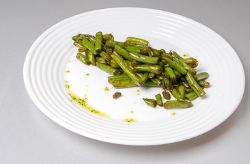 Delicious dinner with beans