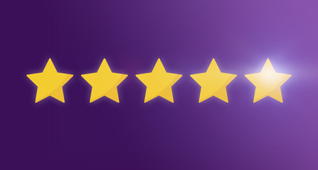 Fototapeta premium Rating of Five Star