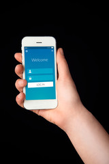 holding Phone and Showing