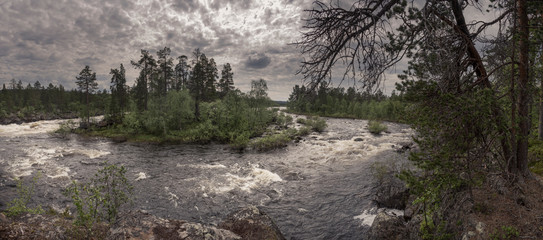River flowing in Lapland