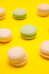 Little green tea macaroons and vanilla macaroons