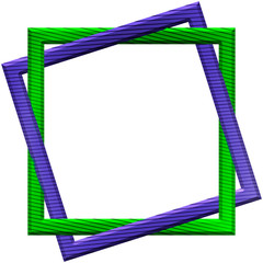 Frame on a white background. Multicolored Photo Frame