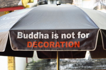 Buddha is not for decoration