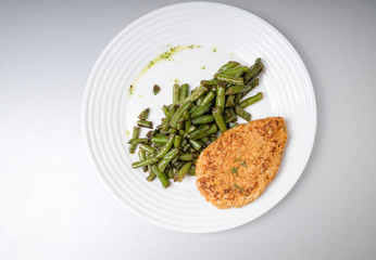 Delicious dinner with beans