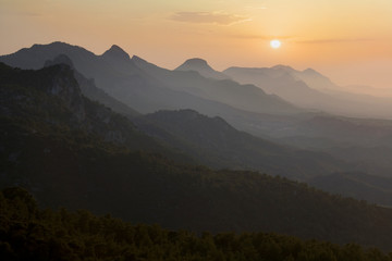Sunset in the Kyrenia Mountain range - Northern Cyprus